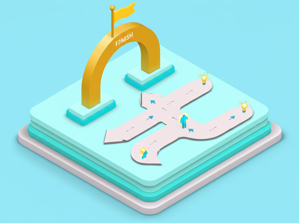 Navigating a marathon: small, consistent steps achieve big goals.