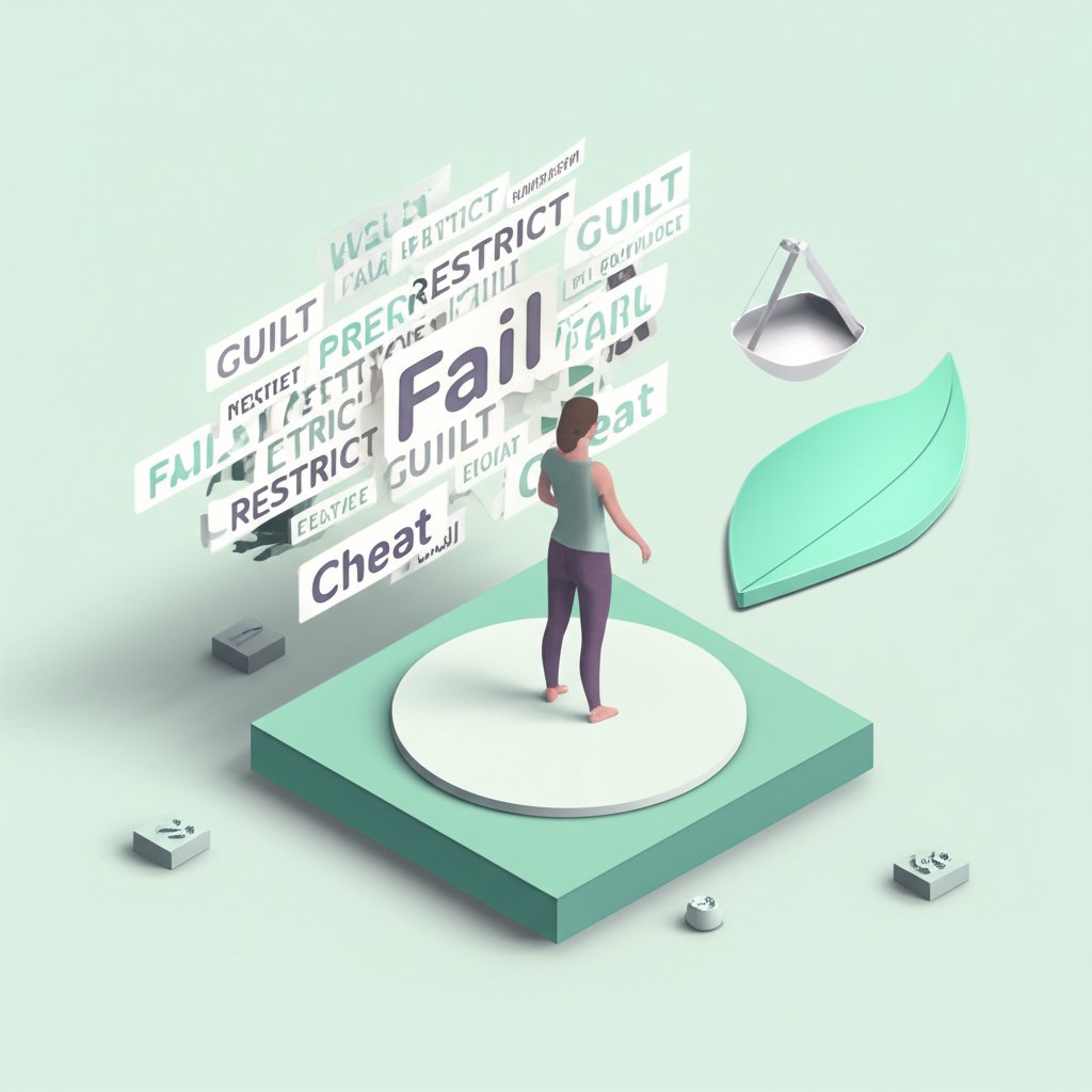 Woman smiling, ditching harmful weight loss phrases for lasting healthy change.